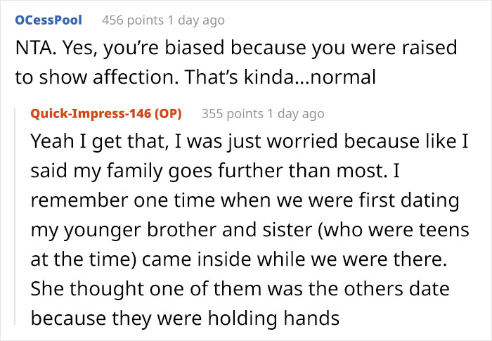 "Am I The Jerk For Hugging My Brother In Front Of My Wife, Despite Knowing That Makes My Wife Uncomfortable?"