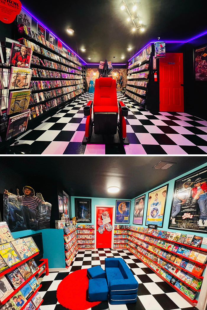 I Built My Dream ‘80s Video “Store” In Our Basement Over 4 Years For Family, Friends And Creative Endeavors. Some Think It’s Way-Rad, Others Just Way-Weird