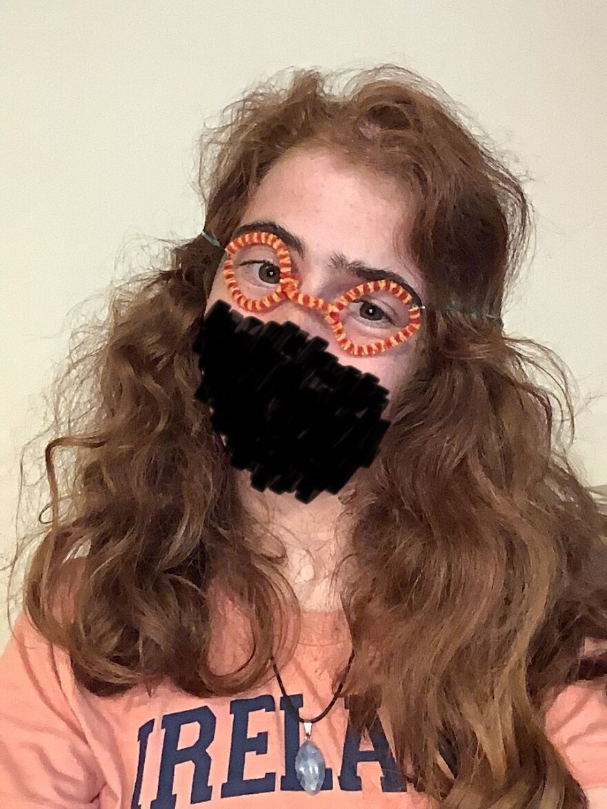 My Sister Made These Glasses Out Of Pipe Cleaners