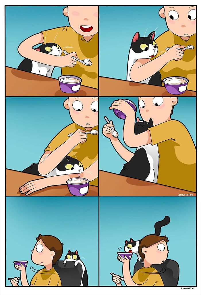 The Daily Realities Of Living With A Cat, Perfectly Captured By This Artist (40 New Pics)