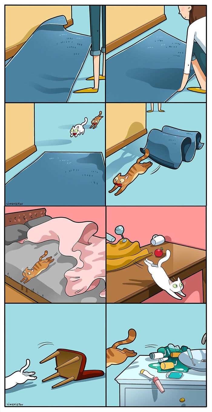 The Daily Realities Of Living With A Cat, Perfectly Captured By This Artist (40 New Pics)