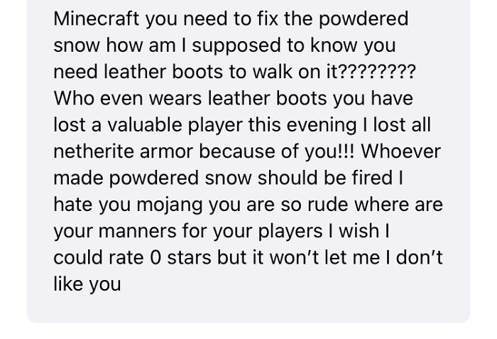 Minecraft Is Responsible For Me Being Stupid And Not Checking Update Features Before Going Exploring