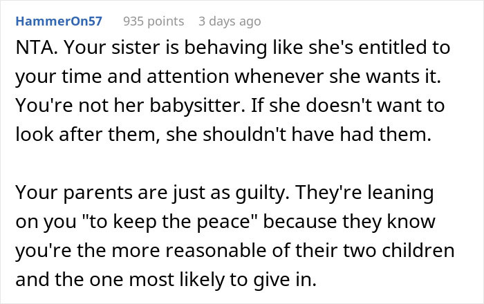 Family Tries Guilt-Tripping A Guy Into Babysitting His 3 Nephews On Vacation, He Refuses And Drama Ensues