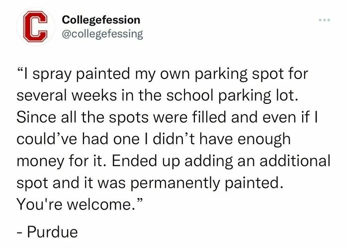 Screenshot of an anonymous student confession from an Instagram page sharing spicy college stories and experiences.