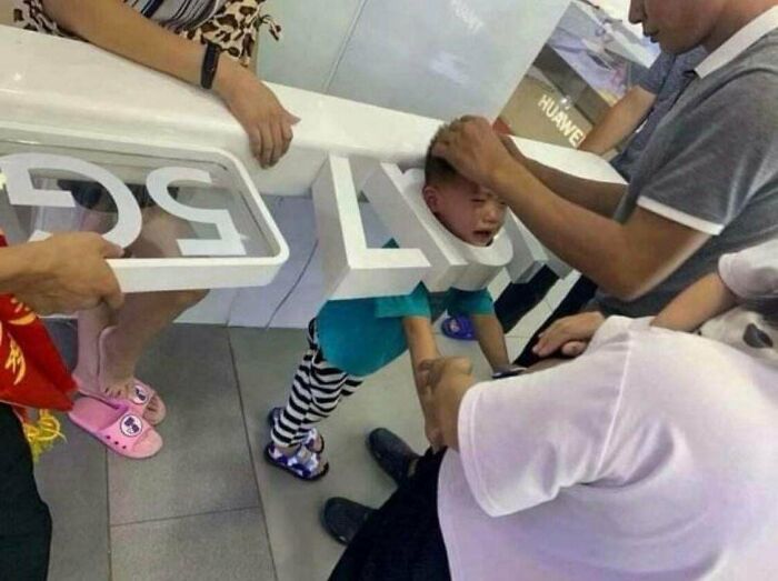 How Did He Even Get His Head In There??