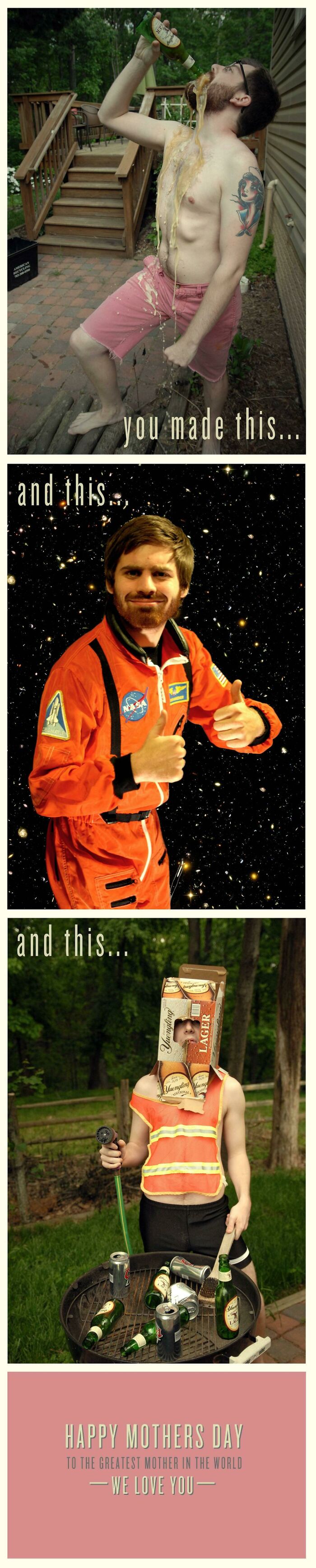 My Brothers And I Made A Mothers Day Card