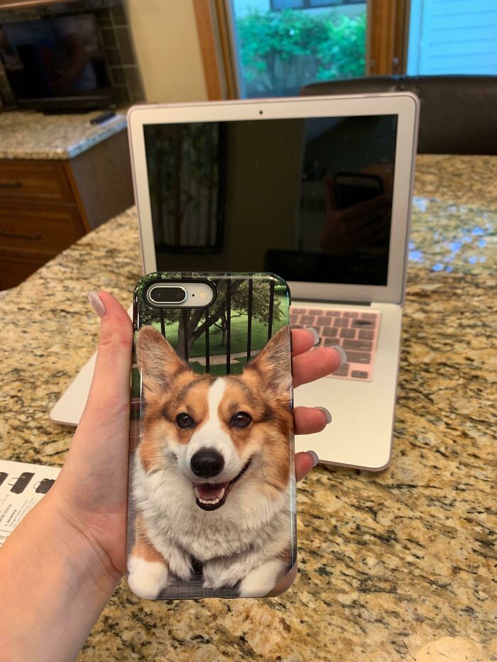 My Mom Kept Her Very Used iPhone 5c Until This Year Because She Had A Case With Our Dog On It And Didn’t Want To Get A New Phone That Wouldn’t Fit The Case