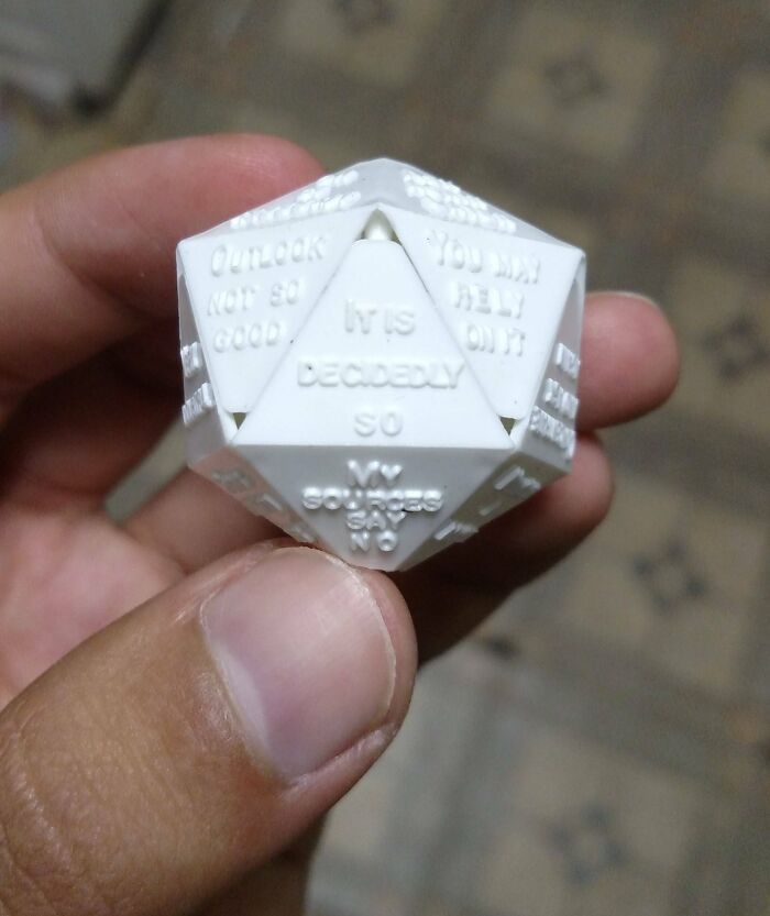 The Die From The Inside Of A Magic 8-Ball