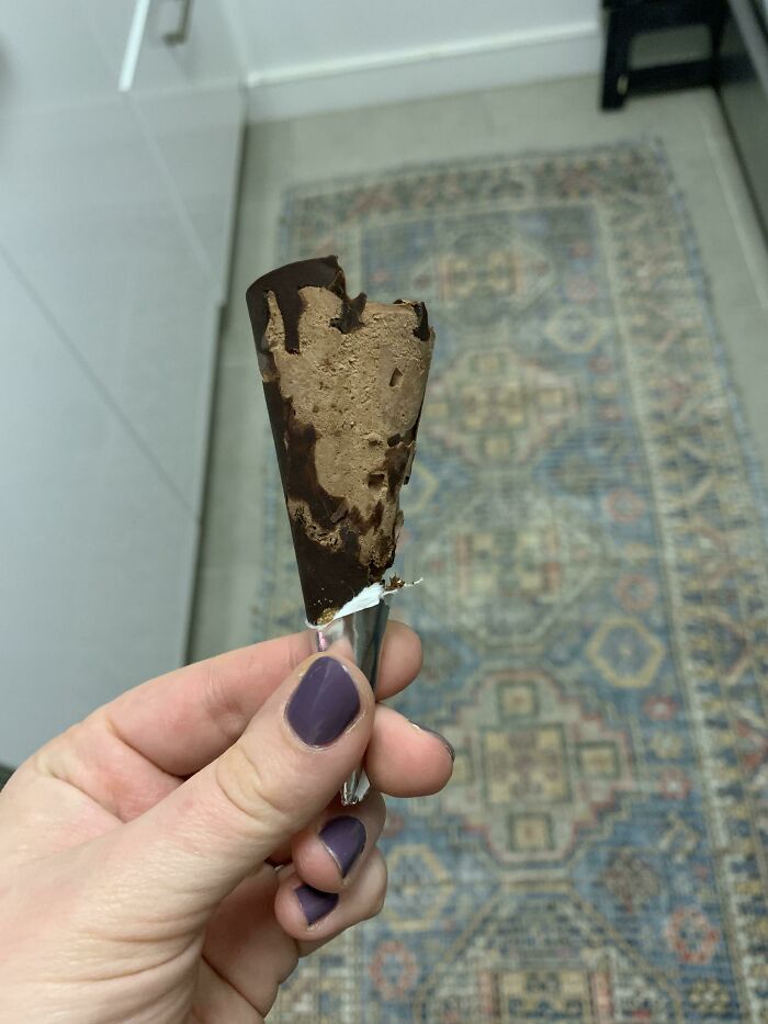 My Hold The Cone Took The Assignment A Little Too Literally… As There Is Literally… No Cone