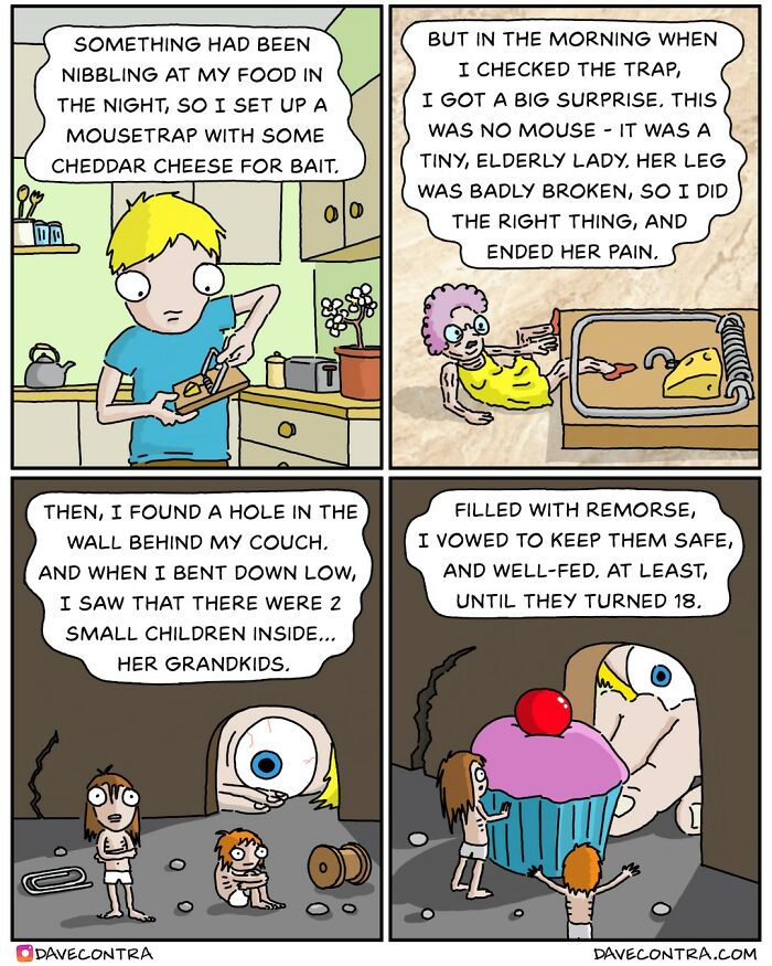 New Whimsically Dark Comics By Dave Contra That You Won’t Believe Your Eyes