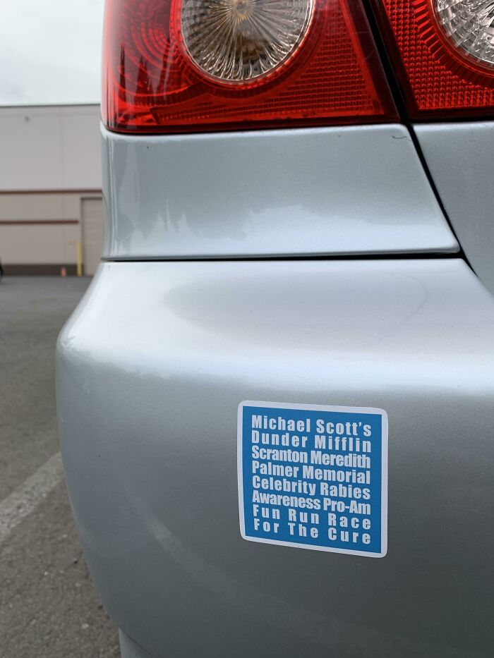 Decided To Represent My Favorite 5k With A Bumper Sticker