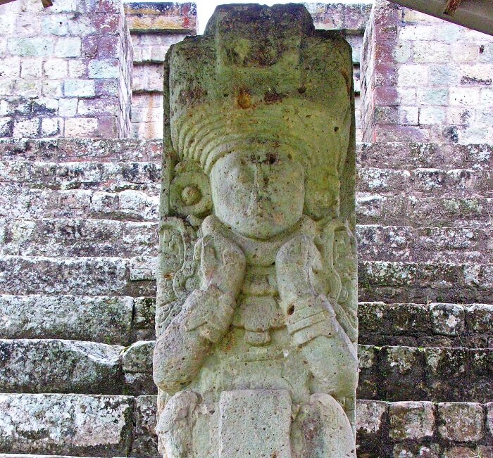 Stone statue of Chan Imix Kʼawiil 