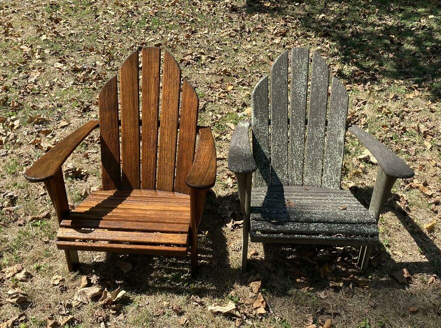 Adirondack Chairs Before And After Adirondack Chairs Before And After