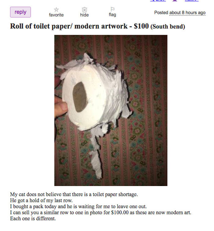 Modern Art Toilet Paper "Row"