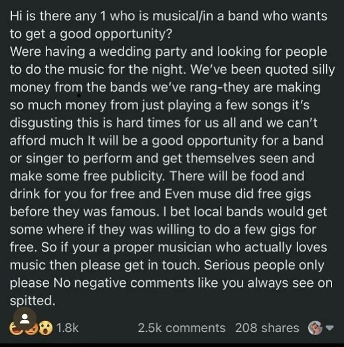 For The Love Of Music Not Money