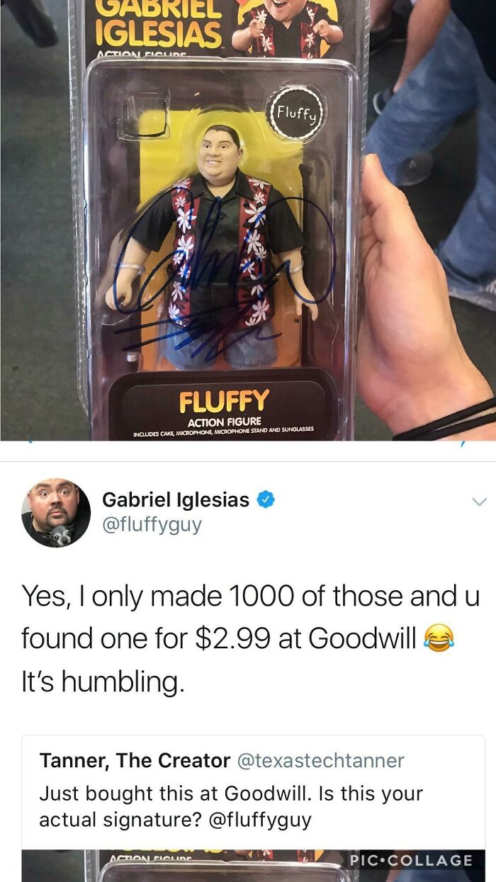Found A Signed Gabriel Iglesias Action Figure At Goodwill And He Confirmed It Was His Signature On Twitter