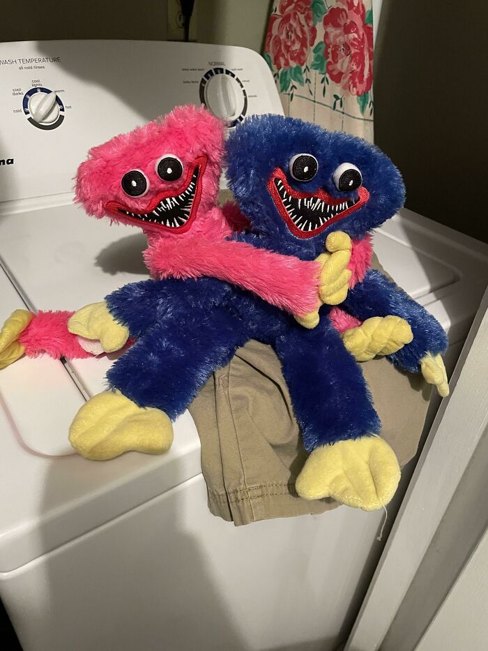 Mi hijo está obsesionado con Poppy Playtime, pero toda la mercancía es ridículamente cara. Encontré estos dos por 25 centavos cada uno