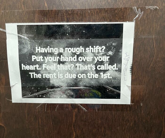 Este cartel en un hotel en el que me alojé este fin de semana