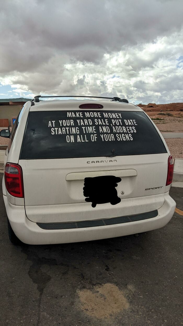 This Is Not What I Was Expecting When I Saw Lettering On The Back Of A Van, But Noted