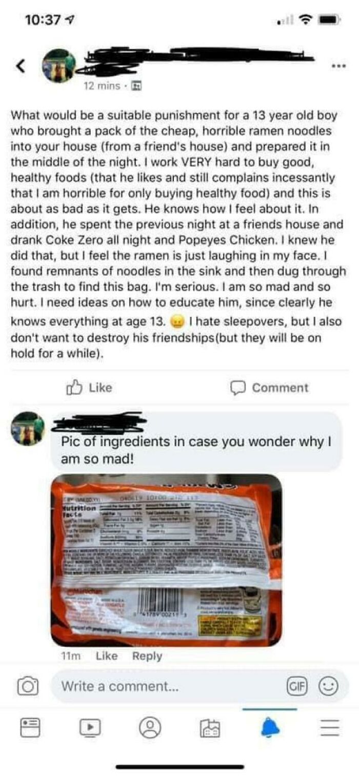 She Has A Son Who’s So Well-Behaved, She’s Going To Punish Him For A Pack Of Ramen… That He Cooked Himself