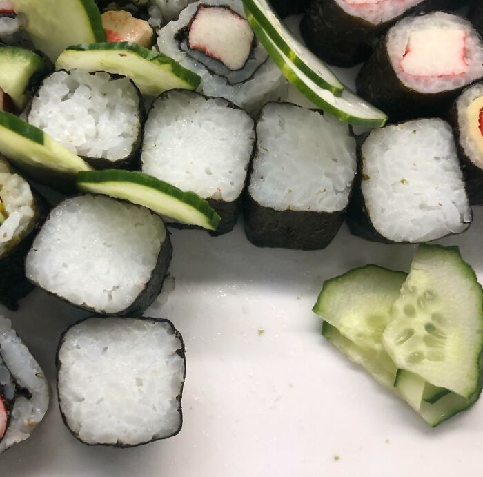 These Rolls At A Contemporary Buffet Restaurant