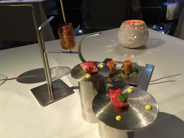 Wife's Dinner. London. 2 Michelin Stars. Very Tasty. Don't Even Know Where To Start On The Presentation