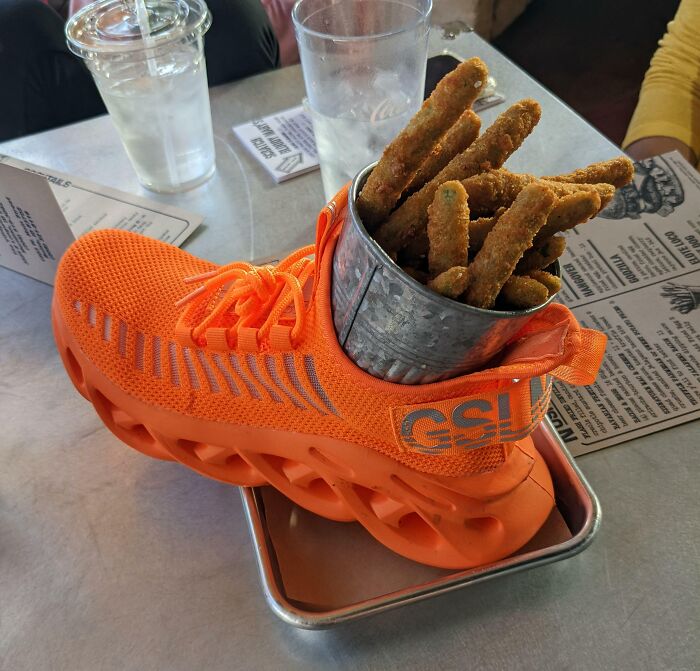 Tempura Green Beans, In A Shoe