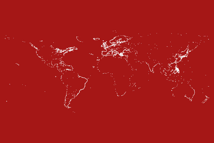 Outline Of The World By Mapping All Lighthouses (Osm Data, Oc)