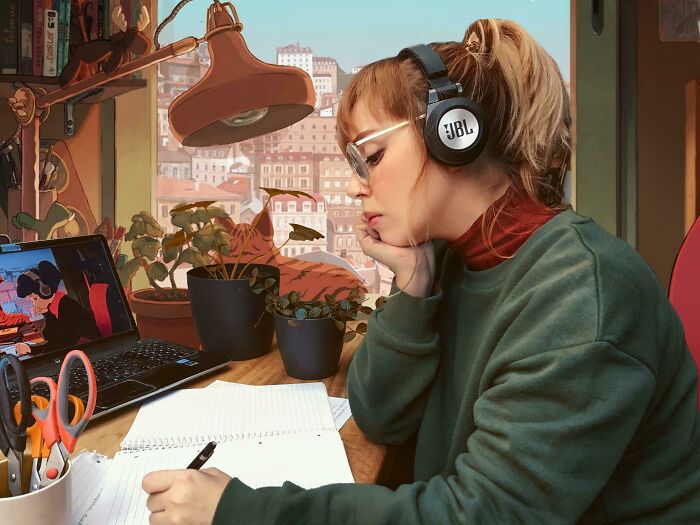 Lofi Hip Hop Girl, Keep Studying!
