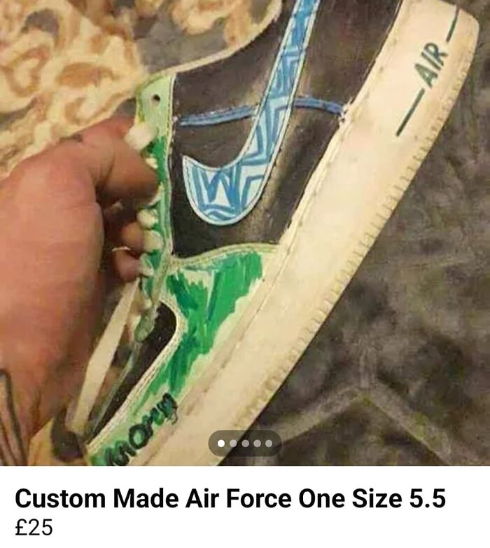 When You Toddler Ruins Your Nikes So You Try To Make Some Extra Cash With Them