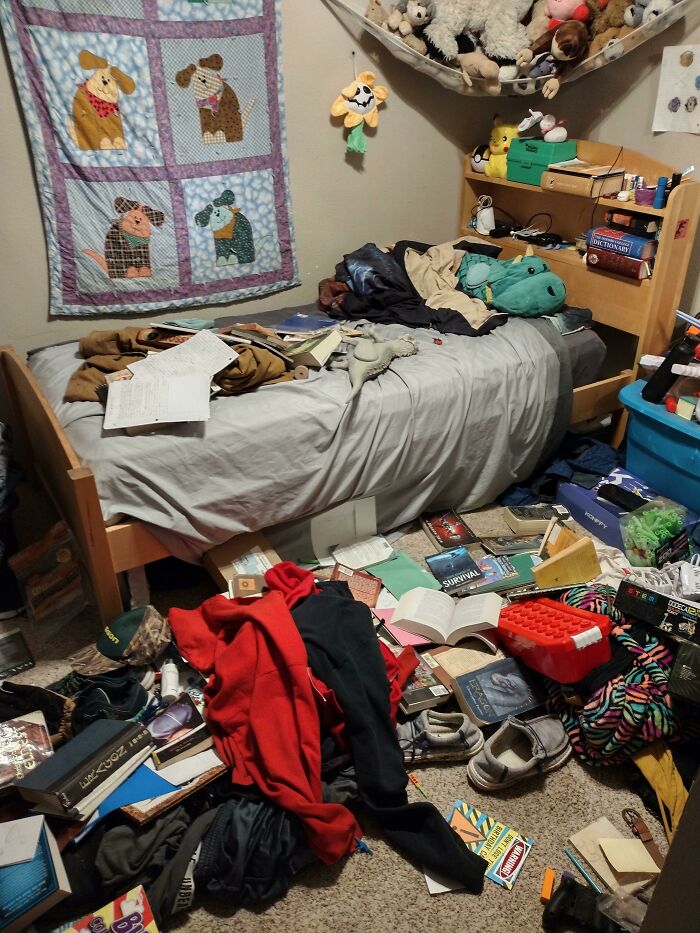 My Sister Came Into My Room Looking For Her Sweatpants And Did This While I Was Gone