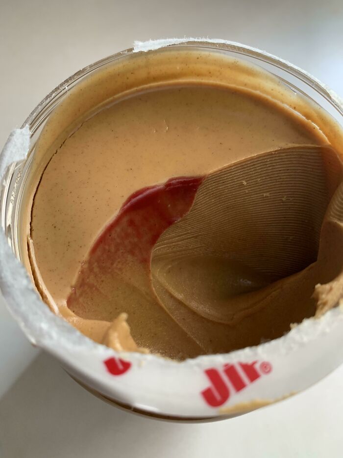 People In My House Insist On 1: Not Removing All Of The Seal And 2: Using The Same Spoon For The Peanut Butter And The Jelly. I Hate It