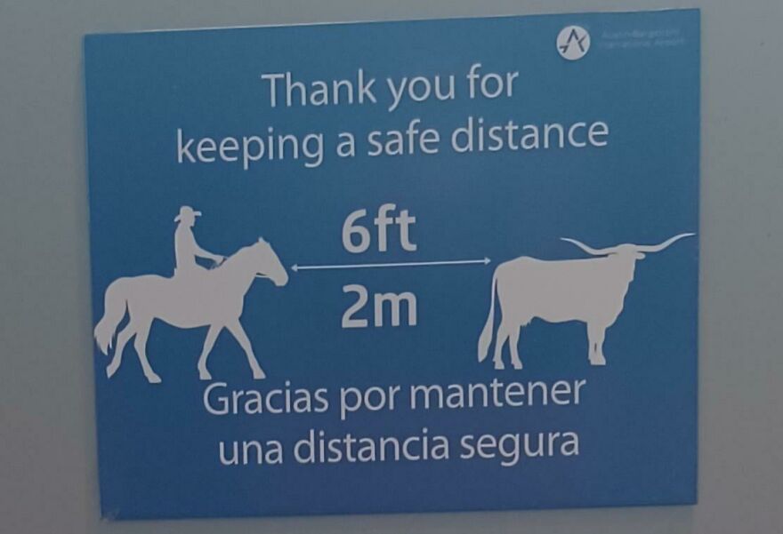 Social Distancing In The Austin, TX Airport The Texan Way!