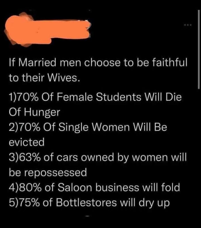 “Men Providing Basic Survival In Exchange For Sexual Favors Is So Interwoven Into The Fabric Of Our Society That It Would Collapse Without It.” Ffs 🤦‍♀️