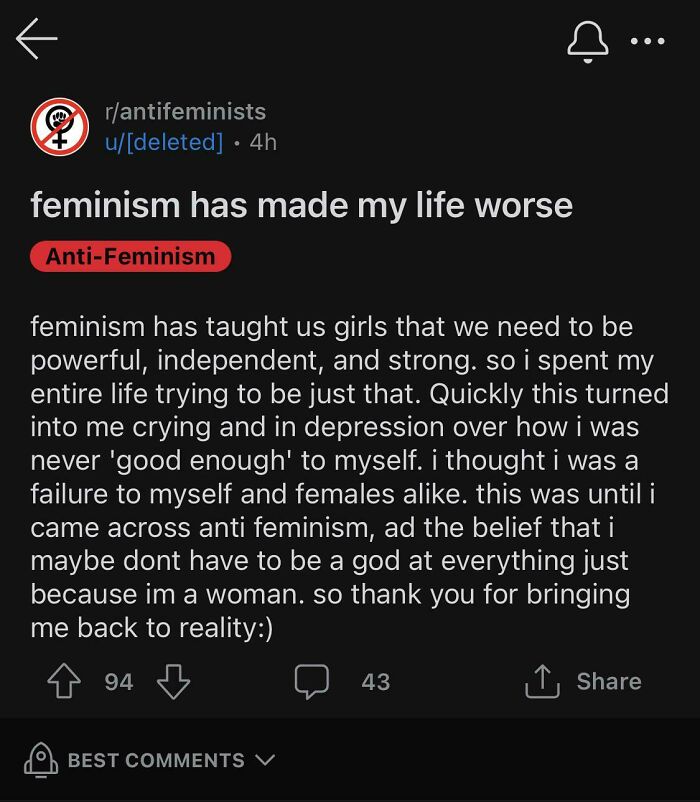 As A Fellow Female…