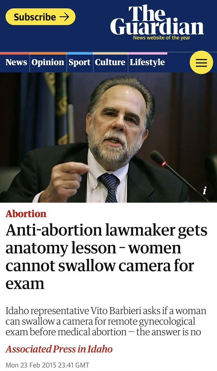 Vito Barbieri Thinks The Vagina Can Be Accessed By The Mouth? An Old But Good One