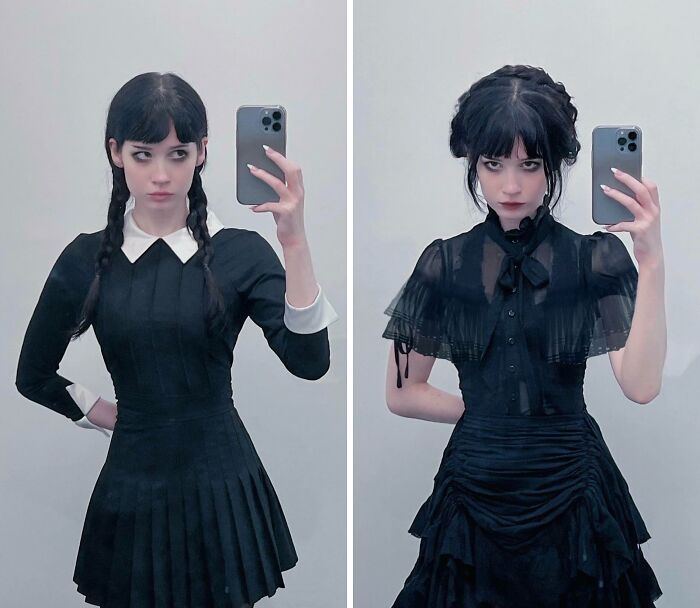 1993 vs. 2022 Wednesday Addams By Norafawn
