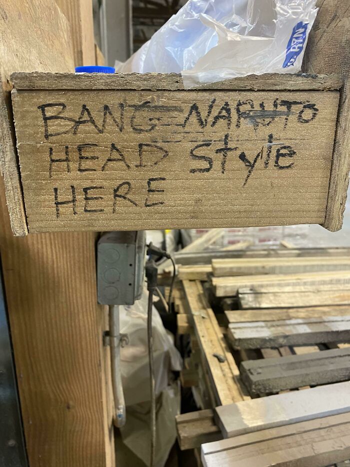 Bang Naruto Head Style Here (At Work)