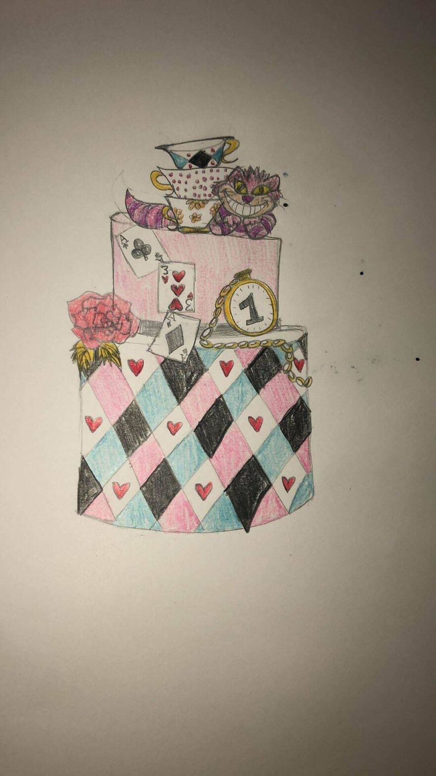 My Sketch Of A Cake I Wanted To Make vs. The Reality! Pretty Damn Proud! My Best Cake To Date (Everything Is Handmade By Myself I&rsquo;m A Self Taught Baker/ Cake Decorator!)