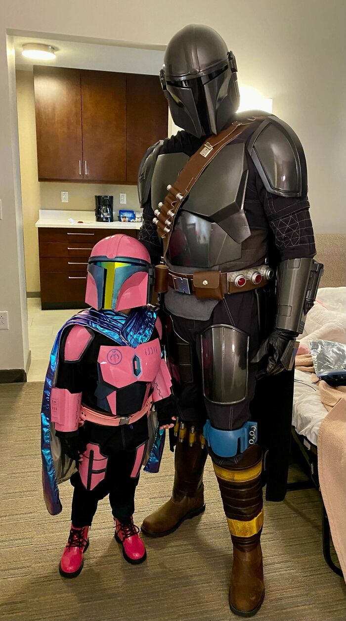 Dad And Daughter As Mandalorians