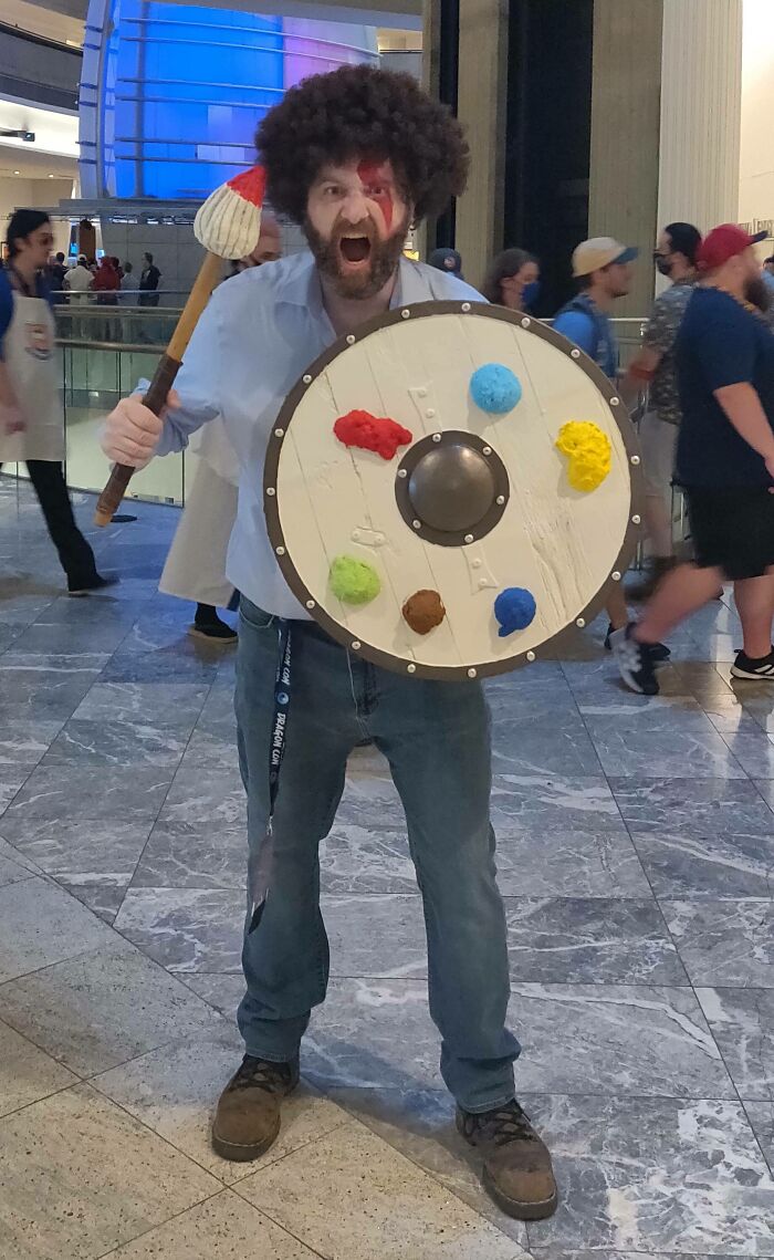Person cosplaying God of War