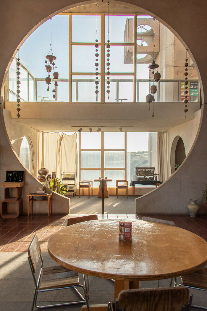 Interior View Of Arcosanti, Paolo Soleri's Experimental Desert Town In Arizona