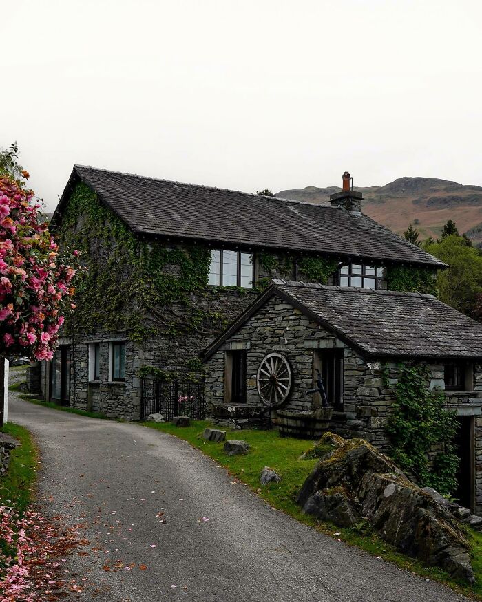 Cabaña de piedra en Elterwater, Cumbria, Inglaterra