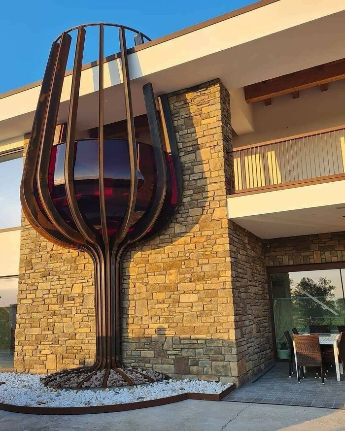 Balcony In The Shape Of A Wine Glass