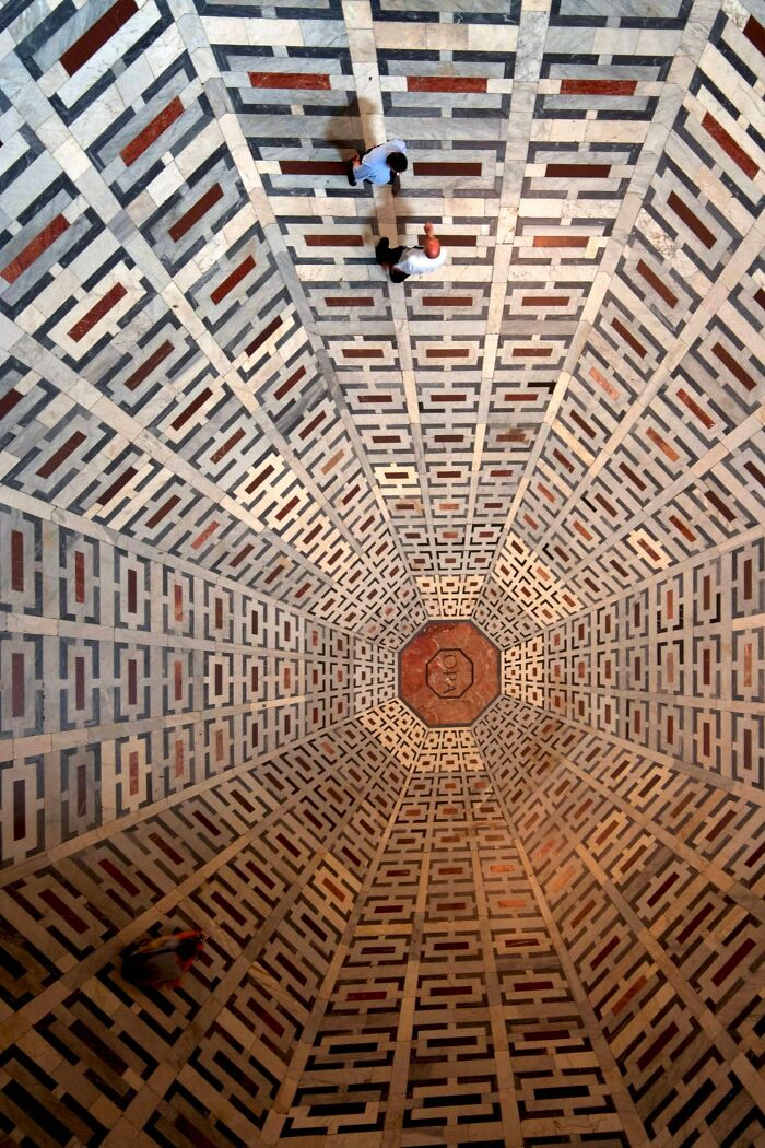 The 16th Century Optical Illusion Of Florence Cathedral's Marble Tiles On Flat Floor