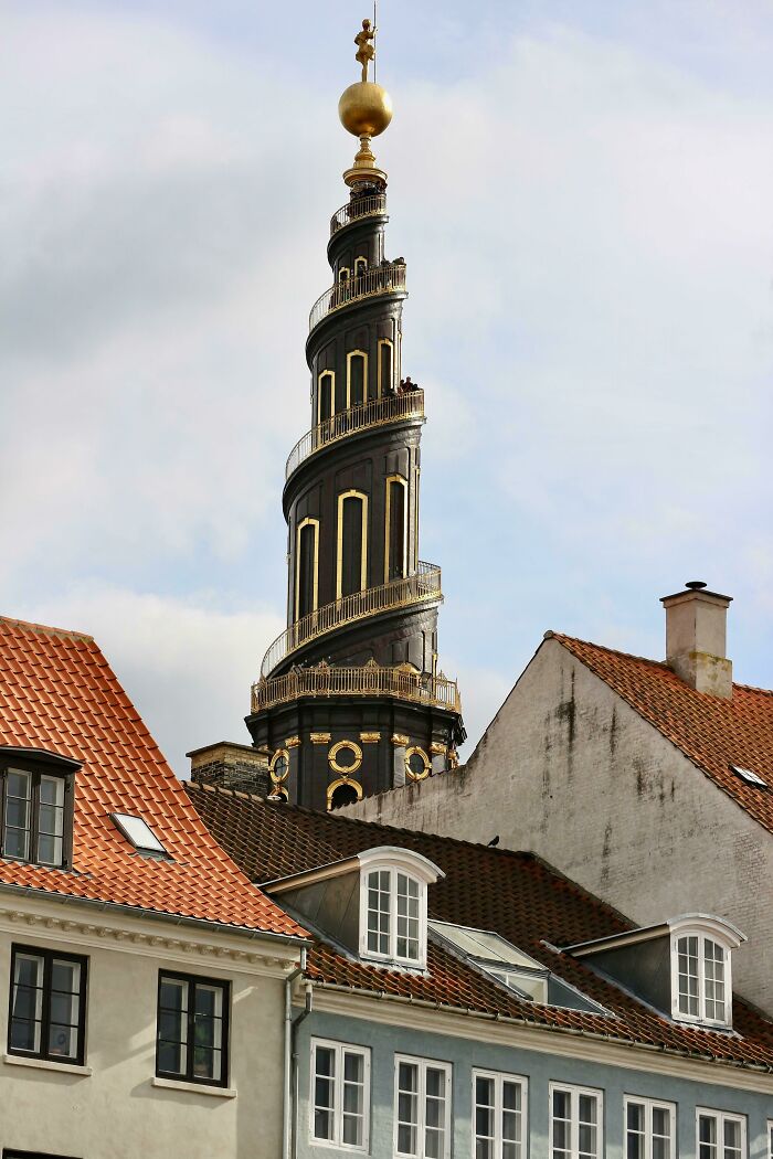 Tower Of Church Of Our Saviour. Copenhagen, Denmark [os][3456x5184]