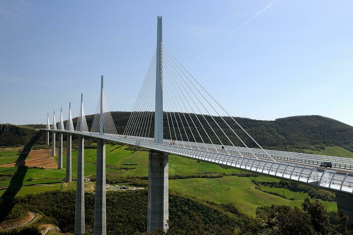 The Millau Viaduct In France, The Tallest Bridge In The World. On A Drive South In France, We Made Sure To Go This Way, So I Could Stop Before The Viaduct, Climb A Hill And Get This Photo. Hope You Like It!