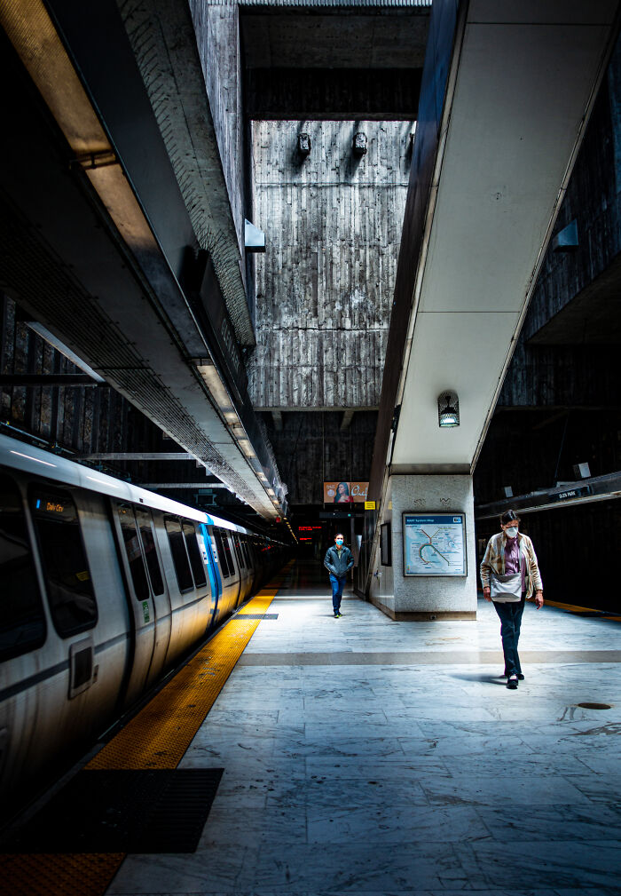 A Starkly Brutalist Subway Station In San Francisco, Ca