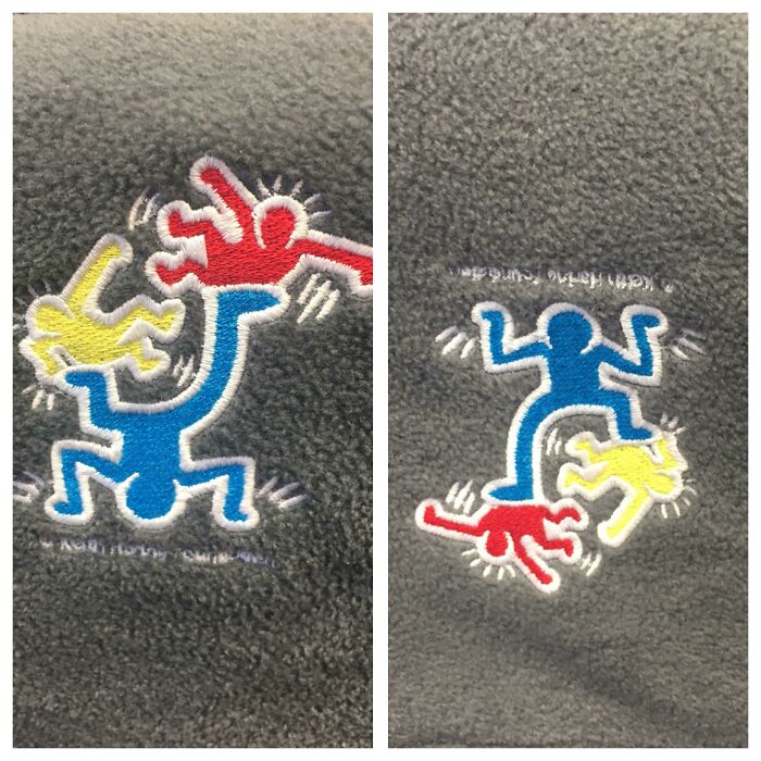 Logo For A Children’s Hospital. Right Side Up Is A Man Juggling/Playing With Kids. Upside Down Is An Angry Man Stomping On Kids