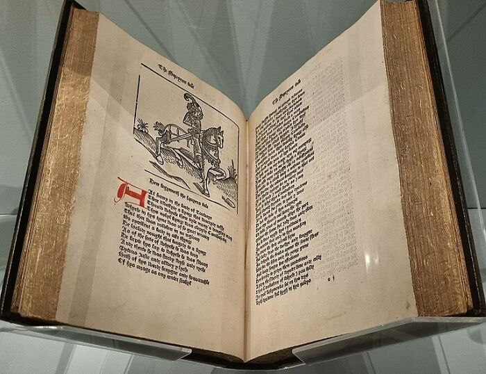 The Canterbury Tales opened book 